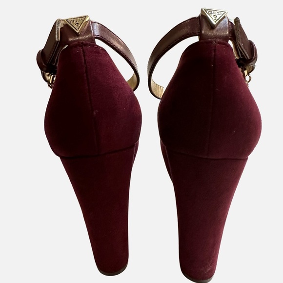Guess burgundy size 6.5M heels - Picture 2 of 6